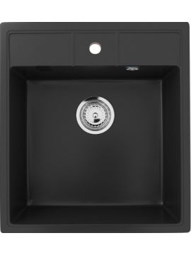 Мойка мраморная ULGRAN U-406-344 ультра черный 50*44,5см глубина чаши 190мм