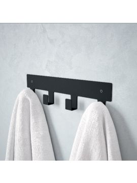 Планка с крючками COROZO РИГАЛ 4шт черный 22741