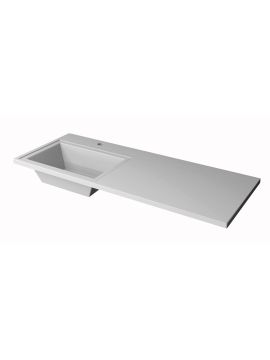 Раковина над стиральной машиной МАРСАЛ / ФИГАРО L чаша 120 см + кронштейн, без сифона