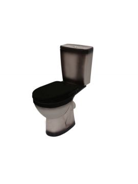 Унитаз-компакт напольный ROSA РИО ЧЕРНЫЙ г/вып., 2-реж., 3/6 л., сиденье ППР 630*350*775мм