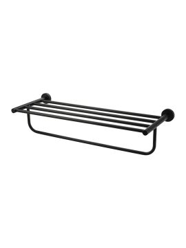 Полка для полотенец GFmark с опорой нержавеющая сталь, черная 600*210*120