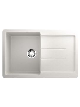 Мойка мраморная ULGRAN U-507-341 ультра белый 770 х 500 х 210 мм  глубина чаши 190 мм