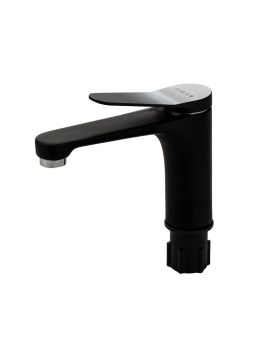 Смеситель для раковины FABIA рычажный черный/хром 9635