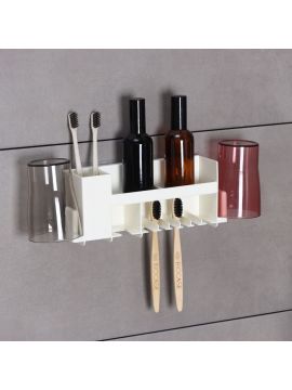 Стакан для зубных щеток с 2 стаканами на липучках 9815557