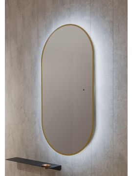 Зеркало Silver Mirrors VIVA - GOLD  550*1050мм бесконтактный сенсор, горизонт./вертикальный, матовое золото