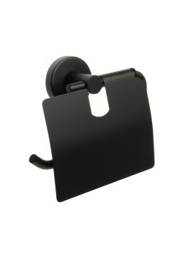 Держатель д/бумаги FIXSEN COMFORT BLACK с крышкой, черный FX-86010