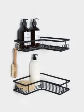 Полка Stölz LOFT BASIC угловая 2шт чёрная 10665506