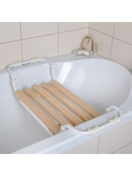 Сиденье д/ванны NIKA «Кантри» раздвижное деревянное бежевое 170666