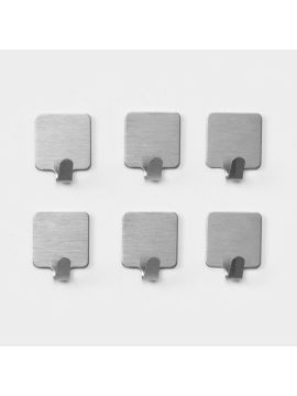 Крючок д/полотенец SAVANNA «Квадрат» на липучке одинарный хром металл 6шт 3619354