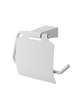 Держатель для туалетной бумаги BELZ  с крышкой металл белый B91503