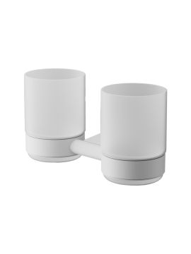 Стакан BELZ  навесной двойной стекло белый B91508